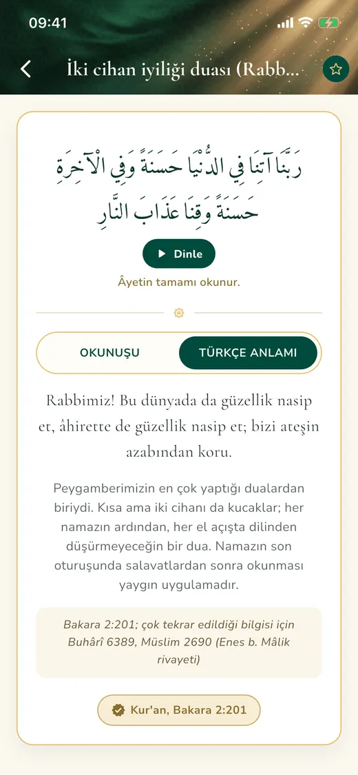 Dua sayfası: Rabbenâ âtinâ duasının Arapçası, Türkçe anlamı ve kaynağı